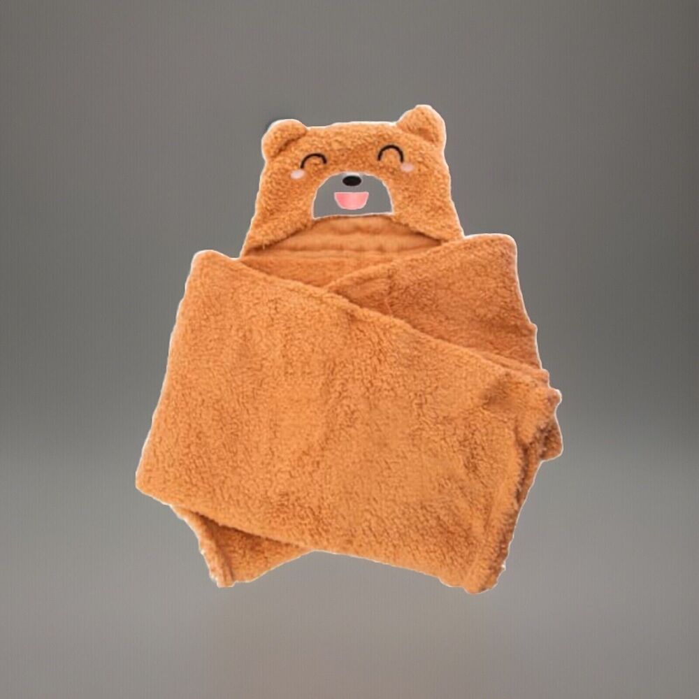 🔥Hooded Plush Bear Blanket 50" x 60" BNWT🔥
